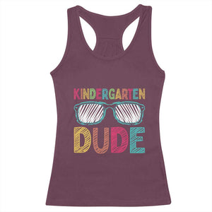 Kindergarten Dude Racerback Tank Top Funny First Day Back to School Student