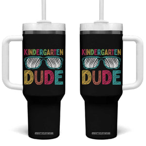 Kindergarten Dude Tumbler With Handle Funny First Day Back to School Student