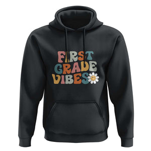 Retro 1st Day of School Hoodie First Grade Vibes, 1st Grade Team TS01 Black Print Your Wear