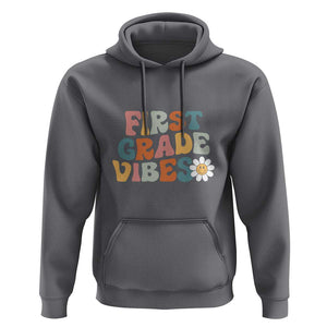 Retro 1st Day of School Hoodie First Grade Vibes, 1st Grade Team TS01 Charcoal Print Your Wear