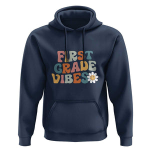 Retro 1st Day of School Hoodie First Grade Vibes, 1st Grade Team TS01 Navy Print Your Wear