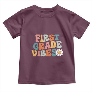Retro 1st Day of School Toddler T Shirt First Grade Vibes 1st Grade Team