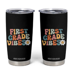 Retro 1st Day of School Tumbler Cup First Grade Vibes 1st Grade Team