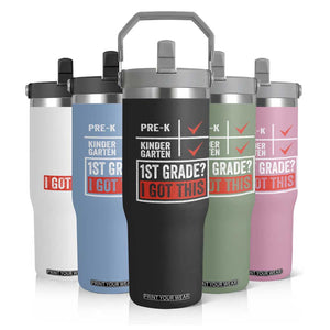 Boys and Girls First Day of First Grade Flip Straw Tumbler Back to School