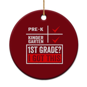 Boys and Girls First Day of First Grade Ceramic Ornament Back to School