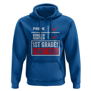 Boys and Girls First Day of First Grade Hoodie Back to School TS01 Royal Blue Print Your Wear
