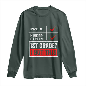 Boys and Girls First Day of First Grade Long Sleeve Shirt Back to School
