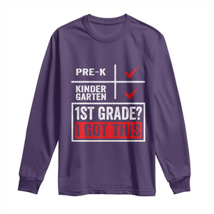 Boys and Girls First Day of First Grade Long Sleeve Shirt Back to School