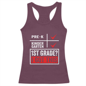 Boys and Girls First Day of First Grade Racerback Tank Top Back to School