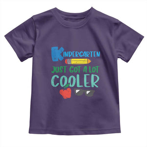 Kindergarten Just Got Cooler Toddler T Shirt Funny 1st Day Back to School Kids Gift