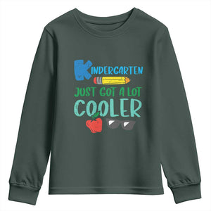 Kindergarten Just Got Cooler Youth Sweatshirt Funny 1st Day Back to School Kids Gift