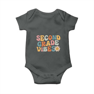 Groovy Retro Second Grade Vibes Baby Onesie Back to School 2nd Grade Team