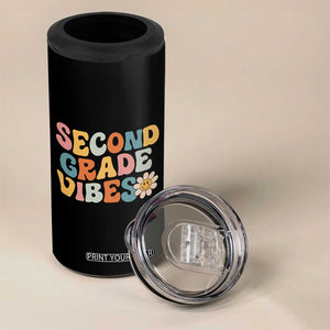 Groovy Retro Second Grade Vibes 4 in 1 Can Cooler Tumbler Back to School 2nd Grade Team