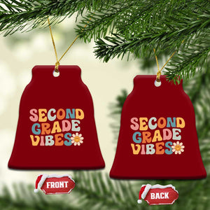 Groovy Retro Second Grade Vibes Ceramic Ornament Back to School 2nd Grade Team