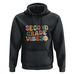 Retro Second Grade Vibes Hoodie 2nd Grade Team, 1st Day of School TS01 Black Print Your Wear