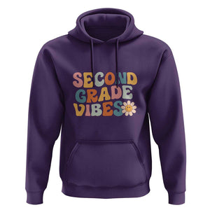 Retro Second Grade Vibes Hoodie 2nd Grade Team, 1st Day of School TS01 Purple Print Your Wear