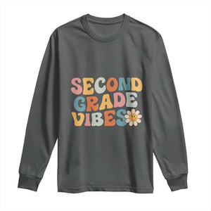 Groovy Retro Second Grade Vibes Long Sleeve Shirt Back to School 2nd Grade Team