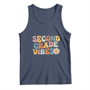 Groovy Retro Second Grade Vibes Tank Top Back to School 2nd Grade Team