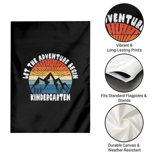 Kindergarten First Day of School Garden Flag Let the Adventure Begin Cute Back to School Gift