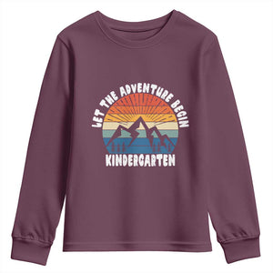 Kindergarten First Day of School Youth Sweatshirt Let the Adventure Begin Cute Back to School Gift