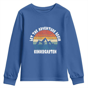 Kindergarten First Day of School Youth Sweatshirt Let the Adventure Begin Cute Back to School Gift
