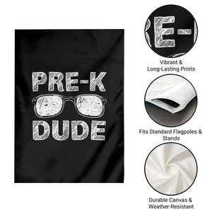 Pre-K Dude Cool First Day of Preschool Garden Flag Back to School Boys Gift