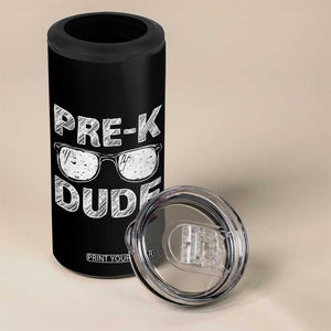 Pre-K Dude Cool First Day of Preschool 4 in 1 Can Cooler Tumbler Back to School Boys Gift