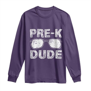 Pre-K Dude Cool First Day of Preschool Long Sleeve Shirt Back to School Boys Gift