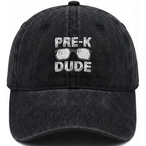 Pre-K Dude Cool First Day of Preschool Washed Cotton Baseball Cap Back to School Boys Gift