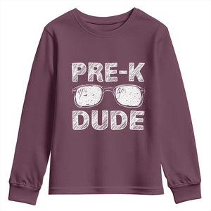 Pre-K Dude Cool First Day of Preschool Youth Sweatshirt Back to School Boys Gift