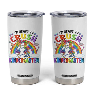 Ready to Crush Kindergarten Cute Girls Tumbler Cup First Day Back to School