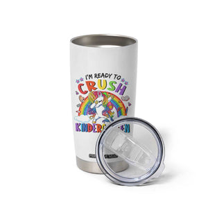 Ready to Crush Kindergarten Cute Girls Tumbler Cup First Day Back to School