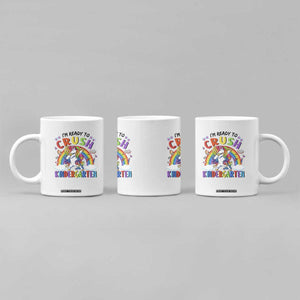 Ready to Crush Kindergarten Cute Girls Coffee Mug First Day Back to School