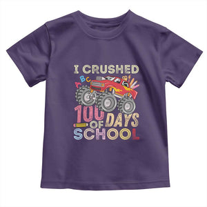 I Crushed 100 Days of School Monster Truck Toddler T Shirt Cool Back to School Boys Gift