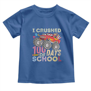 I Crushed 100 Days of School Monster Truck Toddler T Shirt Cool Back to School Boys Gift