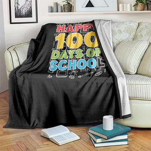 Happy 100 Days of School Throw Blanket Cute Celebration Gift for Teachers and Kids
