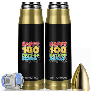 Happy 100 Days of School Bullet Tumbler Cute Celebration Gift for Teachers and Kids