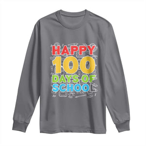 Happy 100 Days of School Long Sleeve Shirt Cute Celebration Gift for Teachers and Kids