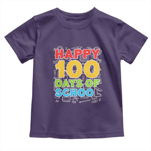 Happy 100 Days of School Toddler T Shirt Cute Celebration Gift for Teachers and Kids