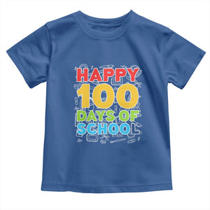 Happy 100 Days of School Toddler T Shirt Cute Celebration Gift for Teachers and Kids