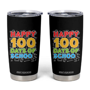 Happy 100 Days of School Tumbler Cup Cute Celebration Gift for Teachers and Kids