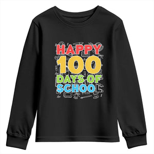 Happy 100 Days of School Youth Sweatshirt Cute Celebration Gift for Teachers and Kids