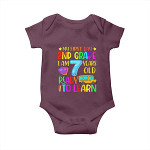 My First Day of 2nd Grade Baby Onesie Ready to Learn Back to School