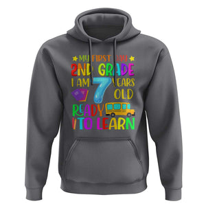 My First Day of 2nd Grade Hoodie Ready to Learn, Back to School TS01 Charcoal Print Your Wear