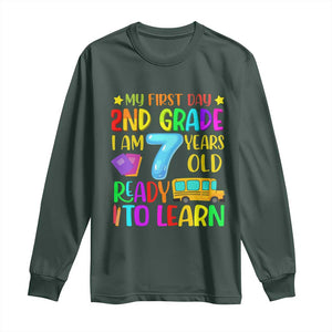 My First Day of 2nd Grade Long Sleeve Shirt Ready to Learn Back to School