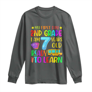 My First Day of 2nd Grade Long Sleeve Shirt Ready to Learn Back to School