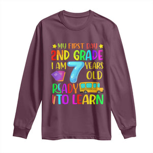 My First Day of 2nd Grade Long Sleeve Shirt Ready to Learn Back to School