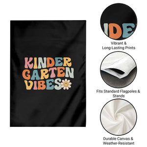 Retro Kindergarten Vibes Garden Flag Cute Kinder Crew First Day of School