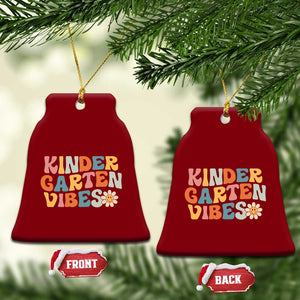 Retro Kindergarten Vibes Ceramic Ornament Cute Kinder Crew First Day of School