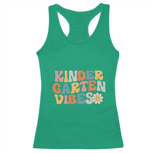 Retro Kindergarten Vibes Racerback Tank Top Cute Kinder Crew First Day of School